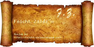 Feicht Zalán névjegykártya